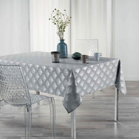 Nappe Rectangle "Goldy" 150x240cm Gris