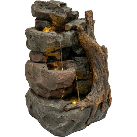 Elektrischer Gartenbrunnen mit LED – Willow Springs Wasserspiel für Außenbereich