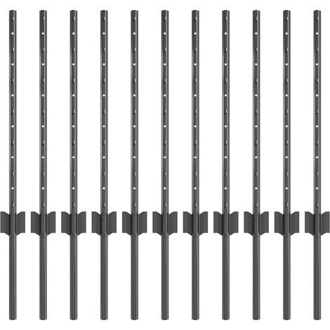 Palo per recinzione interrato 11 pz Grigio 100 cm (1/5)