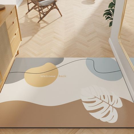 Printemps lumineux - Format horizontal 5080cm (Cuir) Tapis de sol en cuir imperméable et résistant à l'huile, lavable et facile d'utilisation, adapté à un usage domestique, y compris pour les entrées (1/5)