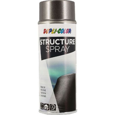 Bombe de peinture - Gris métallisé mat - Effet de structure granuleux - Dupli-Color - 400 ml