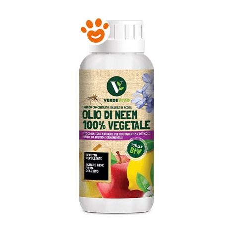 Adama VerdeVivo Olio di Neem Concentrato - Confezione 500 ml -