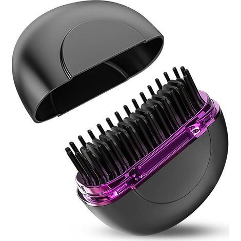 Brosse Lissante Cheveux,Mini Lisseur 3 Températures, Portable Lisseur Chauffant Peigne à Cheveux pour Coiffure et Barbe, Portable (1/5)