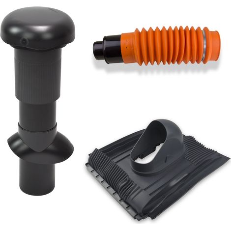 Klöber-Set13 Dachentlüftung DN110 Anthrazit Universal Dachziegel (1/4)