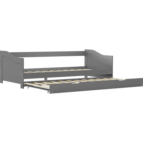 vidaXL Dormeuse Estraibile senza Materasso Grigia 90x200 cm (1/5)