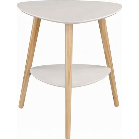CAIziPetite table d'appoint, table basse, table d'appoint à deux étagères (uniquement la table d'appoint)