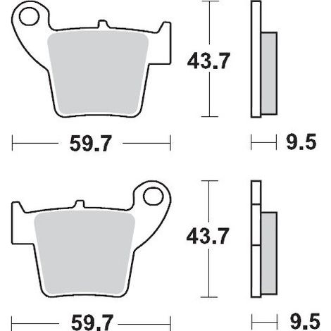 PASTILLAS DE FRENO MOTO-MASTER KH346 SINTER METAL RACING: 12 (SINTERPRO SERIES RACING GP) CR 125-250, CRF 450