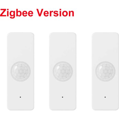 (Capteur infrarouge PIR pour corps humain, lot de 3, version Zigbee, compatible avec Alexa et Google Home) (1/5)