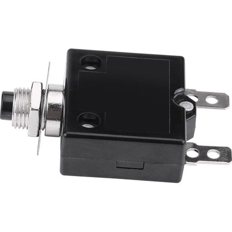 20A Interrupteur thermique réarmement manuel disjoncteur de surintensité protecteur de surcharge noir plastique métal auto industrie marine 1 pièce (1/5)