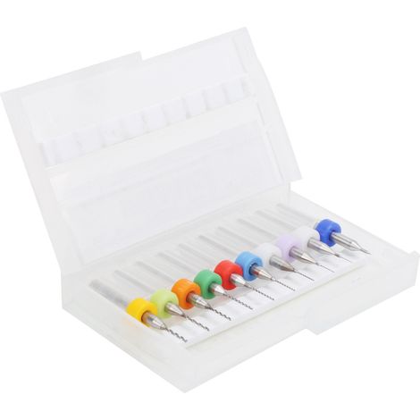 10 forets micro en alliage dur pour circuit imprimé, outil rotatif, goupille de perçage ultra-mince (1/5)
