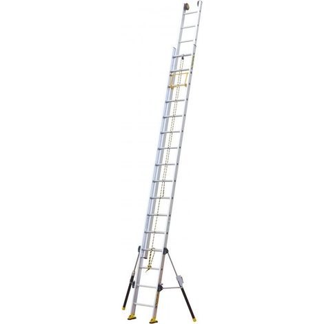 Centaure – Échelle coulissante 2 à corde 16 barreaux – Hauteur 8,10 m – Aluminium ultra résistant – Charge maximale 575 kg – Usage professionnel intensif (1/5)