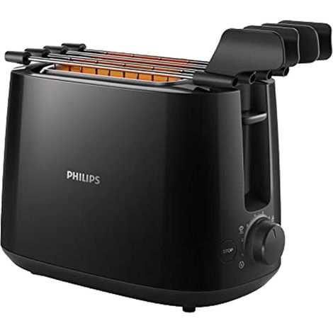Philips Daily Collection Tostapane HD2583/90, 600W, 2 pinze, 8 livelli di tostatura (1/10)