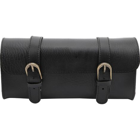 Sacoche de vélo/scooter pliable pour guidon/selle, en cuir PU, outil de rangement (1/5)