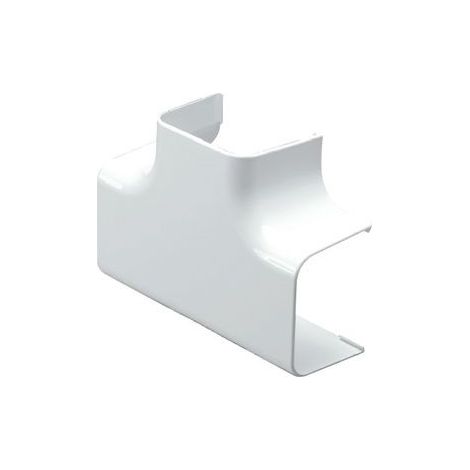 First Plast – Té de dérivation pour goulotte électrique 80x60 – Blanc – Pour climatiseur et pompe à chaleur – Accessoire technique
