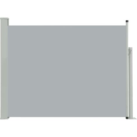 Tenda da sole parasole laterale retrattile per patio giardino terrazza balcone schermo di protezione visiva 140 x 500 cm grigio 020007255