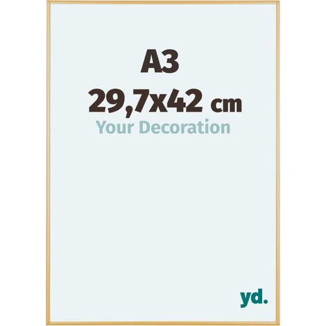 yd. - Cadre photo A3 29.7x42 - Or Vintage - Aluminium - Kent (1/5)
