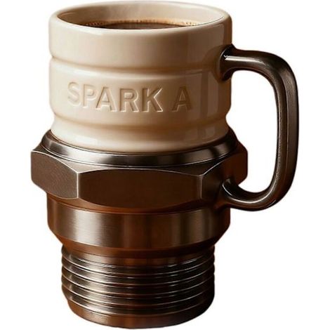 Keramikbecher in Form einer Zündkerze – originelles Geschenk für Autoenthusiasten, Mechaniker und Tuning-Fans (1/4)