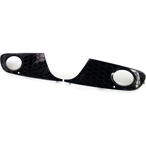 Lot de 2 enjoliveurs de pare-chocs avant en nid d'abeille pour phares antibrouillard de rechange pour VW Golf 6 MK6 (non GTI) 2009-2013 OEM : 5K0853665 et 5K0853666-Crezuo (1/4)