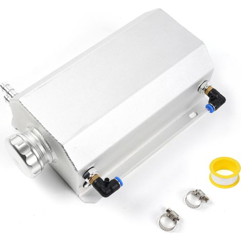 Car modification parts 1L square oil vent can 2L exhaust gas recovery can overflow can - OCC078 Silver (2L) (1/4)