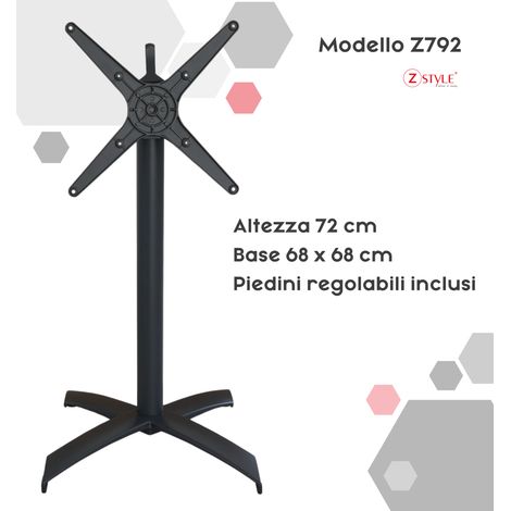 Base per tavoli pieghevole - ZStyle base tavolo, gamba tavolino , piede centrale, metallo, per catering bar ristoranti bistrot - basamento - per interno / esterno (1/5)