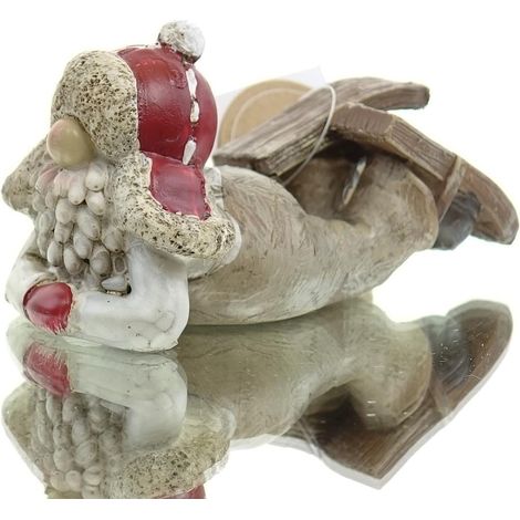 Boltze Weihnachtsdeko Wichtel Roland auf dem Bauch liegend - Kunstharz (1/5)