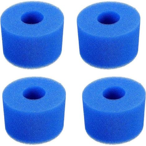 Lot de 4 filtres en mousse pour piscine Intex S1, réutilisables et lavables. (1/5)