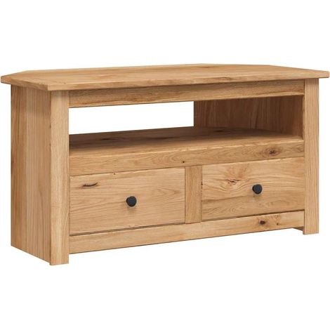 Maison Exclusive - Meuble TV d'angle 93x49x49 cm Pin solide Assortiment Panama (1/5)