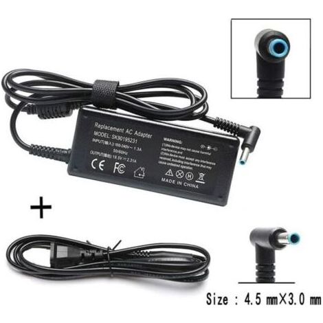 Caricabatterie per portatile HP 15-f004wm - 45W 19.5 V 2.31 A - Connettore 3.0 mm x 4.5 mm (1/5)