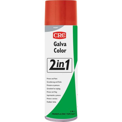 CRC 20566-AD GALVACOLOR Korrosionsschutz-Lack mit Zweifach-Wirkung Feuerrot RAL 3000 500 ml (1/4)