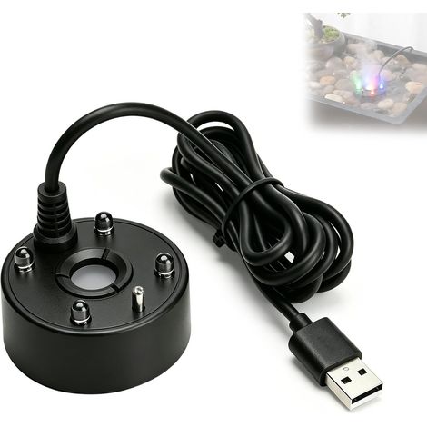 Brumisateur à Ultrasons LED avec Protection Contre Le Manque d'eau - Atomiseur USB pour Fontaine d'Étang, Réservoir de Poissons, Décor de Noël et Mini Brumisateur (1/5)