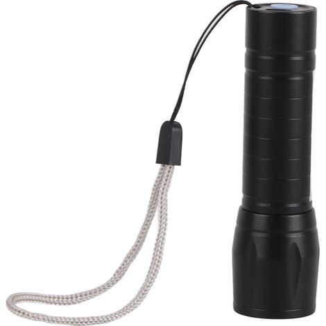Mini lampe torche LED rechargeable USB, multifonctionnelle, lumineuse et étanche, idéale pour le camping et la randonnée (alliage d'aluminium). (1/4)