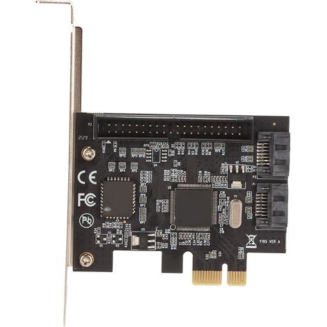 Carte PCIe 2.0 SATA 2 ports, interface 40 broches, 6 Gbit/s, 3 Gbit/s, 1,5 Gbit/s SSD, carte d'extension PCIe vers SATA pour Windows (1/5)