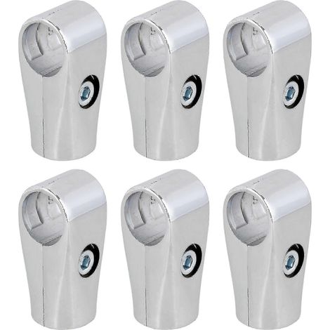Raccords de tuyauterie, lot de 6, fixations pour présentoir, diamètre intérieur 25 mm, raccords bidirectionnels pour tubes (1/3)