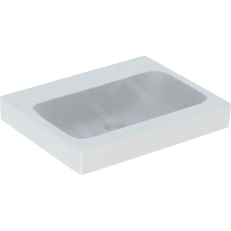Geberit iCon - Lavabo 60x49 cm, sans trop-plein, sans trou pour robinet, blanc 124061000 (1/2)