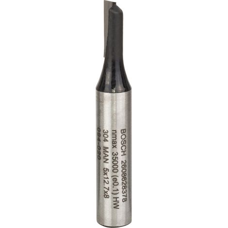 Fresa recta, 8 mm, D1 5 mm, L 12,7 mm, G 51 mm