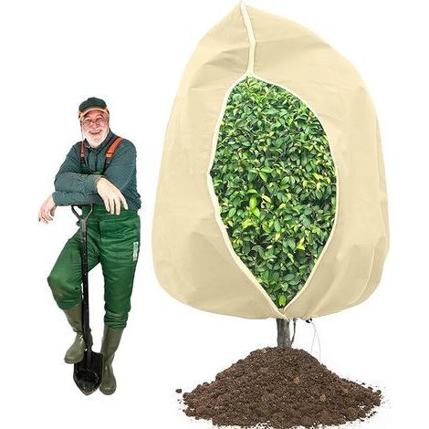 200x240cm Voile Hivernage Plante Exterieur 80g/m², Housse Hivernage Plante, avec Fermeture éclair et Cordon de Serrage, Housse d'hivernage Plante Réutilisable (200x240cm, 1 pièces) (1/5)