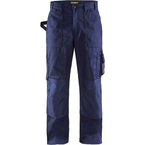 Pantalon de travail multipoche Blaklader artisan polycoton Marine 40 (1/4)