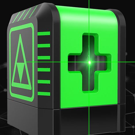 Nouvelle version améliorée du niveau laser Green Light avec support en L, mini niveau laser Green Light pour la maison, haute précision, lumière intense, ligne fine, instrument de nivellement portable (1/5)