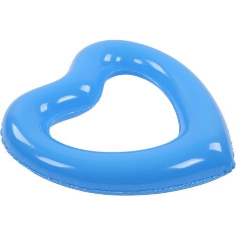 Bouée Cœur Flottante 45cm PVC pour Piscine Plage Anniversaire Bleu (1/5)
