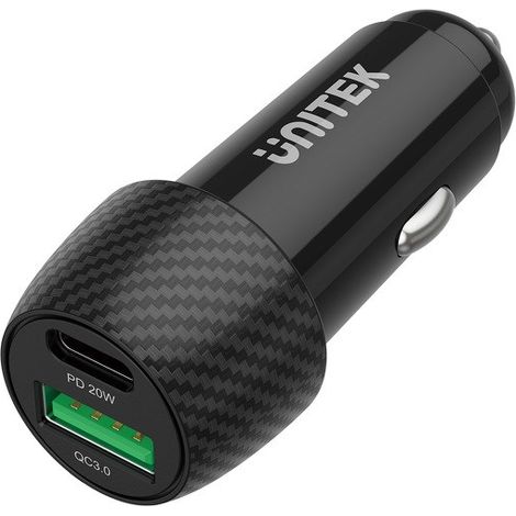 Unitek P1400A Car charger 38W USB-A USB-C QC 3.0 (1/4)