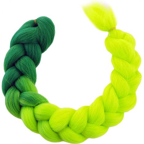 Extension per capelli sintetiche effetto ombré, trecce colorate (1/2)