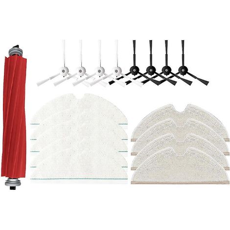 18-teiliges Haupt- und Seitenbürsten-Wischmopp-Set für Roborock T8 / Q7 Max / Max+ (1/4)