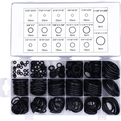 Kit d'accessoires assortis de 222 joints toriques en caoutchouc pour véhicules de pipeline (1/5)