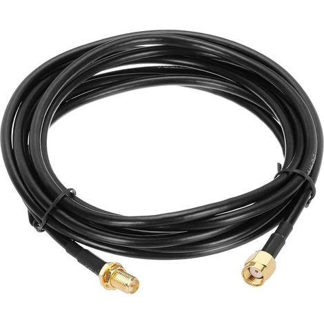 Adaptateur RP SMA mâle-femelle, RG58 Câble Coaxial SMA 10m, Rallonge Antenne WLAN, Câble d'Extension pour Antenne Male/Femelle (50 Ohm) (1/5)