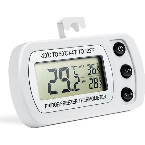 Thermomètre pour réfrigérateur, thermomètre numérique pour congélateur avec crochet, écran LCD facile à lire (1/5)