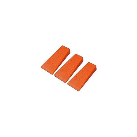 Cuñas, cuñas de tala forestal de 140 mm en plástico ABS, 3 piezas