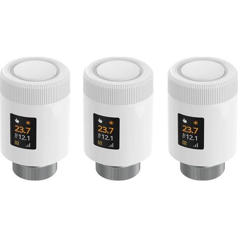Vanne de Radiateur Thermostatique, Connectivité Wi-Fi 6, Énergétiquement Efficace, WiFi-3PCS (1/2)