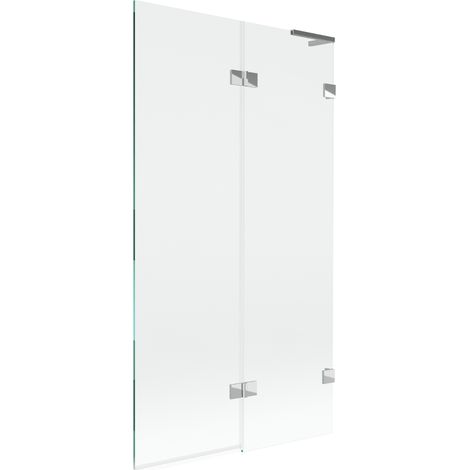 Mexen Lunar L paravento vasca da bagno a 2 ante destro 100 x 150 cm, trasparente, cromo - 897L-100-100-01-00-P (1/5)