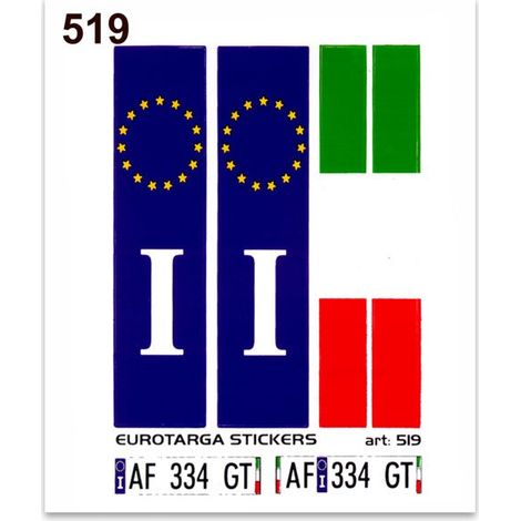 Adesivi Stickers Standard Eurotarga 10 x 12 cm (1/4)