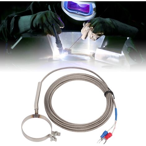 Thermocouple annulaire BERM/Belmei pour la détection de température, fil conducteur, machine de moulage par injection, matériau du cylindre, diamètre du thermocouple : 40 mm, 4 m (1/5)